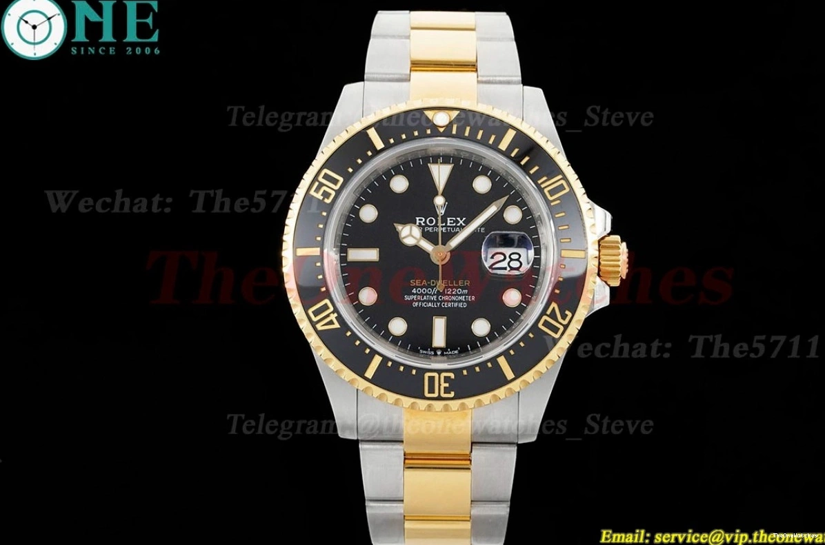 KF 126603LN 43mm Black SeaDweller YG Wrapped SS VR3235 Dot 0201